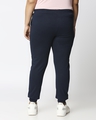 Shop Navy Blue Plus Size Casual Jogger Pants-Design