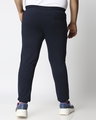 Shop Navy Blue Plus Size Color Block Jogger Pants-Design