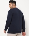 Shop Men's Navy Blue Plus Size Sweatshirt-Design