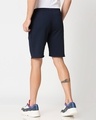 Shop Navy Blue Raw Hem Shorts-Full