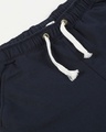Shop Navy Blue Raw Hem Shorts