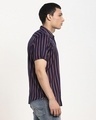 Shop Navy Blue Stripe Half Sleeve Shirt-Design