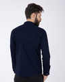 Shop Navy Blue Neps Slim Fit Full Sleeve Shirt-Design