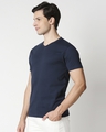 Shop Navy Blue V-Neck T-Shirt-Design