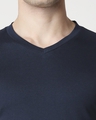 Shop Navy Blue V-Neck T-Shirt