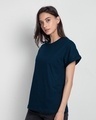 Shop Pack of 2 Women's Navy Blue & Red Boyfriend T-shirt-Full