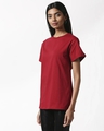 Shop Pack of 2 Women's Navy Blue & Red Boyfriend T-shirt