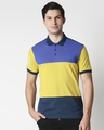 Shop Navy Candy Color Block Polo-Front