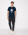 Shop Nebula Skull Half Sleeve T-Shirt