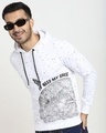 Shop Men's White Need My Space Graphic Printed Hoodie-Front