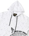 Shop Men's White Need My Space Graphic Printed Hoodie