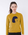 Shop Need Space Galaxy Girl Light Sweatshirt-Front
