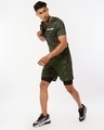 Shop Men's Green Camo Layered Shorts-Full