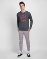 Shop Neon Chill Vibes Full Sleeve T-Shirt Nimbus Grey-Design