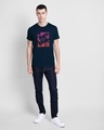Shop Neon Chill Vibes Half Sleeve T-Shirt Navy Blue-Design