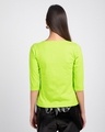 Shop Neon Green 3/4 V Neck T-Shirt-Design
