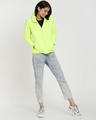 Shop Women's Neon Green Relaxed Fit Puffer Jacket-Full