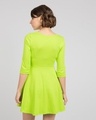 Shop Neon Green Flared Dress-Design