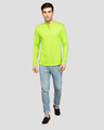 Shop Neon Green Full Sleeve Henley T-Shirt-Full