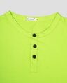 Shop Neon Green Full Sleeve Henley T-Shirt
