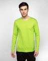 Shop Neon Green Full Sleeve T-Shirt-Front