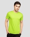Shop Neon Green Half Sleeve T-Shirt-Front