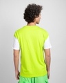 Shop Neon Green-White-Meteor Grey 90's Vibe Panel T-Shirt-Design