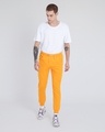 Shop Neon Orange Casual Jogger Pants-Full