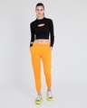 Shop Neon Orange Casual Jogger Pants-Full