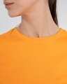 Shop Neon Orange Crop Top T-Shirt