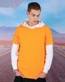 Shop Neon Orange Half Sleeve T-Shirt