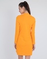 Shop Neon Orange High Neck Pocket Dress-Design