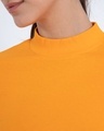 Shop Neon Orange High Neck Pocket Dress