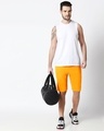 Shop Neon Orange Men's Casual Shorts-Full