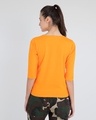 Shop Neon Orange Round Neck 3/4th Sleeve T-Shirt-Design