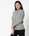Shop Women's Grey Zipper Bomber Jacket-Design