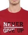 Shop Never Give Up Design Printed T-shirt for Men's-Design
