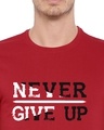 Shop Never Give Up Design Printed T-shirt for Men's-Design