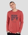 Shop Never Give Up! Full Sleeve T-Shirt-Front
