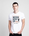 Shop Never Give Up! Half Sleeve T-Shirt-Front