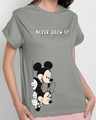 Shop Never Grow Mickey Boyfriend T-Shirt Meteor Grey (DL)-Front