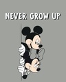 Shop Never Grow Mickey Boyfriend T-Shirt Meteor Grey (DL)