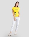 Shop Never Grow Mickey Half Sleeve Printed T-Shirt Pineapple Yellow (DL)-Full