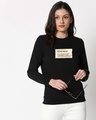 Shop Never Mind Note Fleece Sweatshirt Black-Front