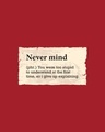 Shop Never Mind Note Half Sleeve Printed T-Shirt Bold Red-Full
