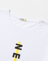 Shop Men's White Never Mind Stripe Typography T-shirt