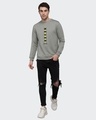 Shop Never Mind Stripe Fleece Sweatshirt Meteor Grey-Design