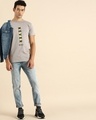 Shop Never Mind Stripe Half Sleeve T-Shirt Meteor Grey-Full