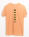 Shop Never Mind Stripe Half Sleeve T-Shirt Moak Orange-Front