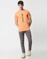 Shop Never Mind Stripe Half Sleeve T-Shirt Moak Orange-Full